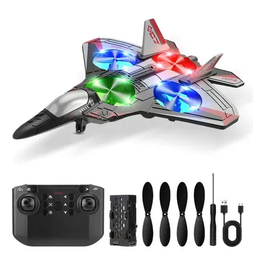 Avión RC Caza con Control Remoto ¡Vive la Emoción de Volar!